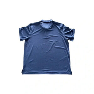 BCG Men’s Golf Polo Short Sleeve Shirt Navy With Light Blue Stripes 3XL